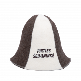 Czapka do sauny - PIRTIES ŠEIMININKĖ, w paski