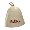 Czapka do sauny - Sauna, z czerwonym napisem - 1