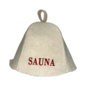 Czapka do sauny - Sauna, z czerwonym napisem - 0