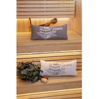 Poduszka do sauny, szaro-brązowa