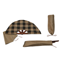 Wentylator do sauny, materiał w ciemną kratkę