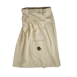 Fartuch do sauny dla mężczyzn jasny kolor, bawełna 