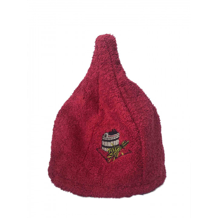 Czapka do sauny bawełniana - BORDOWA