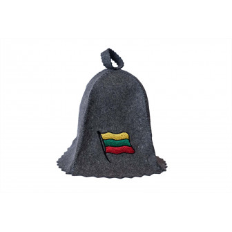 Czapka do sauny - flaga Litwy, szara