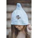 Czapka do sauny bawełniana - JASNONIEBIESKA - 2