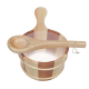 SAUFLEX drewniane wiadro i chochla 4 l, sosna, cedr