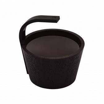 Wiadro parowe SAWO, czarne, 4 l