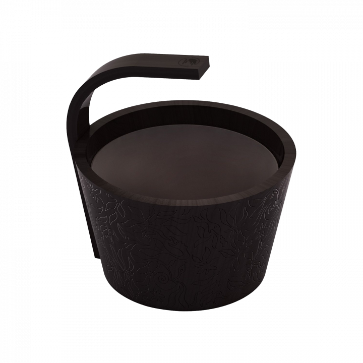 Wiadro parowe SAWO, czarne, 4 l
