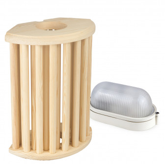 Zestaw lamp i kratek Sawo 915-VP, sosna