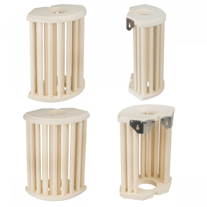Zestaw lamp i kratek Sawo 915-VA, osika