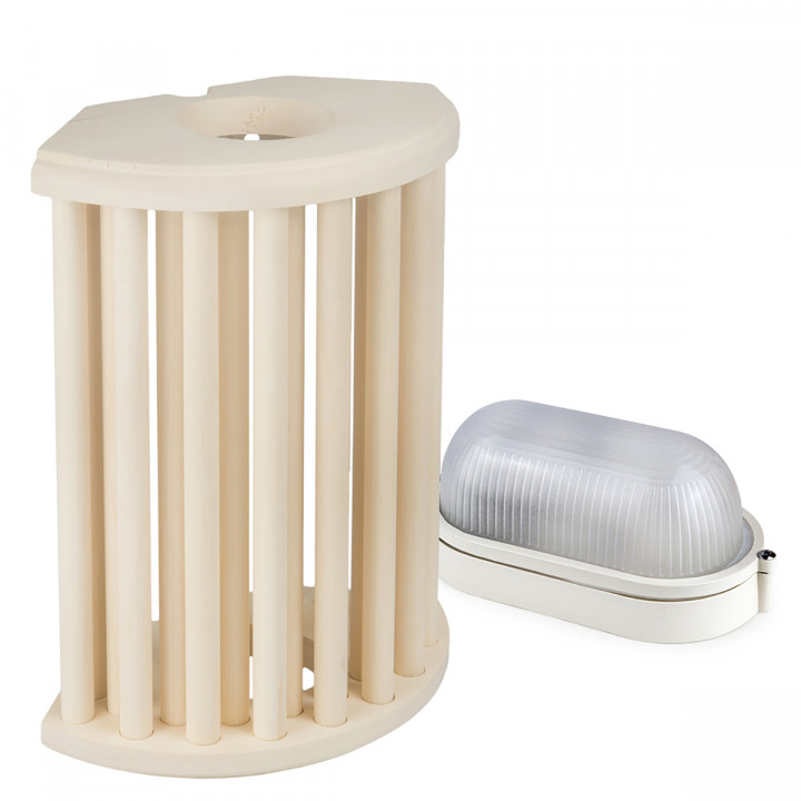 Zestaw lamp i kratek Sawo 915-VA, osika