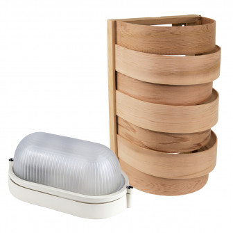 Zestaw lamp i kratek Sawo 917-D, cedr