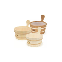 Wiadro drewniane SAWO z uchwytem drewnianym 4 l 