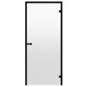 Drzwi do sauny szklane HARVIA, rama aluminiowa czarna 9x21 (linia czarna) - 1