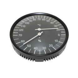Termometr-higrometr, czarny 
