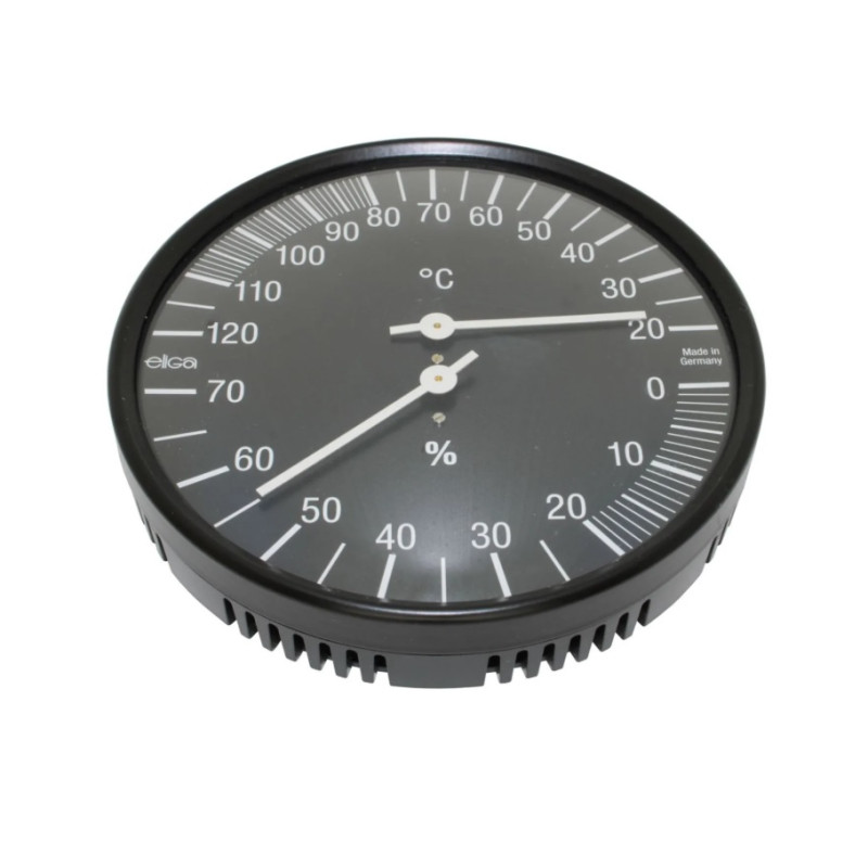 Termometr-higrometr, czarny