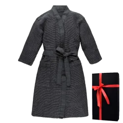 Szlafrok unisex w pudełku prezentowym, RENTO KENNO, szary 