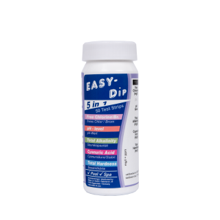 Paski testowe do wody Easy-Dip 5 w 1, test PH/CL/BR/stabilizatora/zasadowości/twardości
