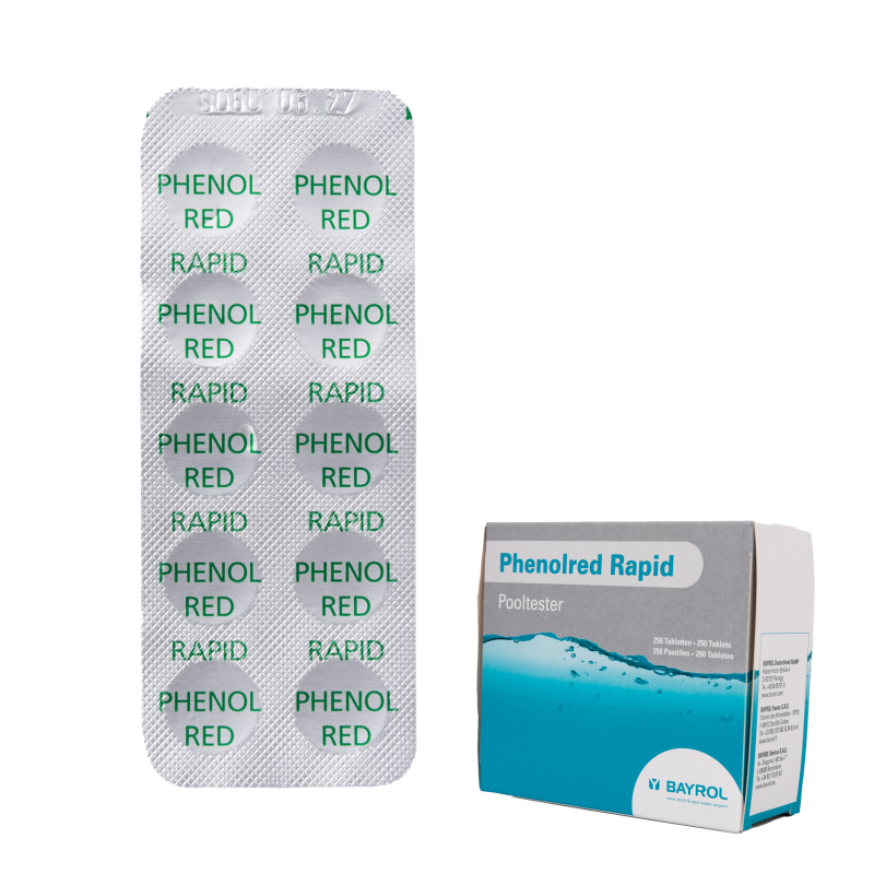 Tabletki do badania wody Phenolred Rapid, do określania pH, 10 tabletek