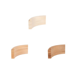 Łuk wewnętrzny do modułowych ławek do sauny, 40x140x330mm  Łuk wewnętrzny do modułowych ławek do sauny, 40x140x330mm